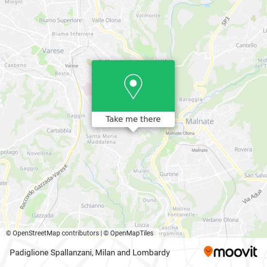 Padiglione Spallanzani map