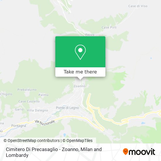 Cimitero Di Precasaglio - Zoanno map