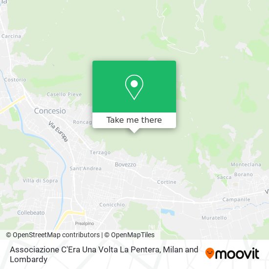 Associazione C'Era Una Volta La Pentera map