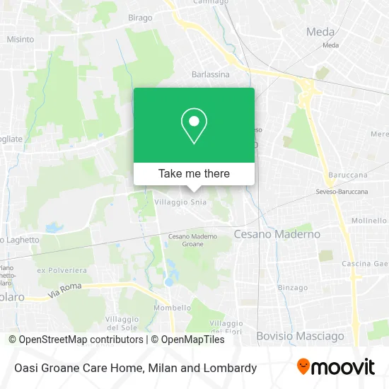 Oasi Groane Care Home map