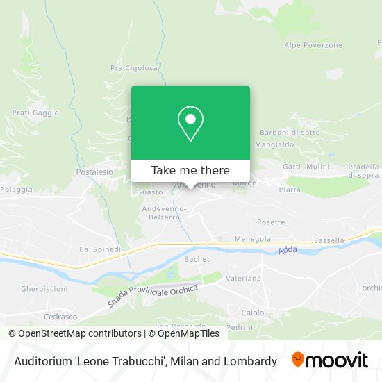 Auditorium 'Leone Trabucchi' map