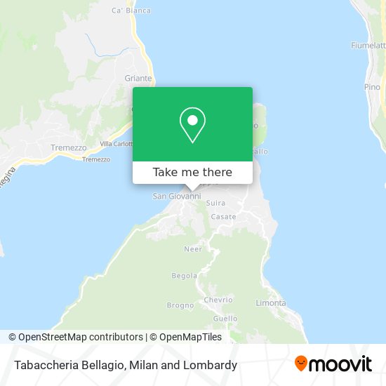 Tabaccheria Bellagio map
