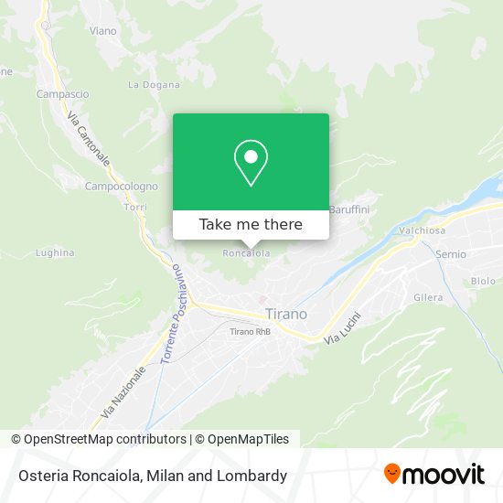 Osteria Roncaiola map