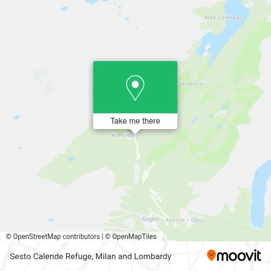 Sesto Calende Refuge map