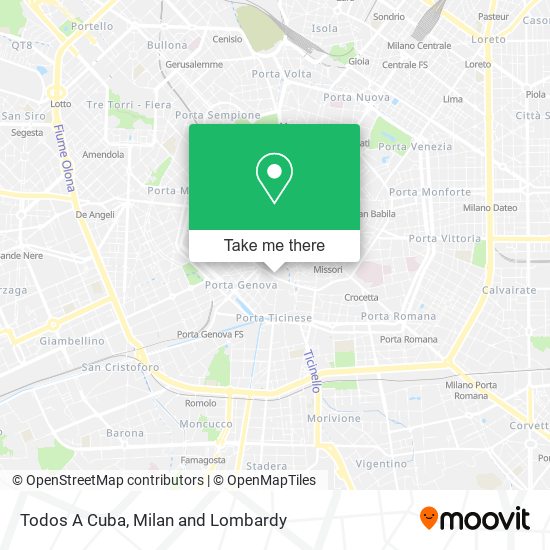 Todos A Cuba map