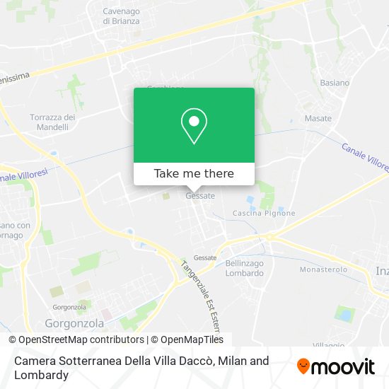 Camera Sotterranea Della Villa Daccò map