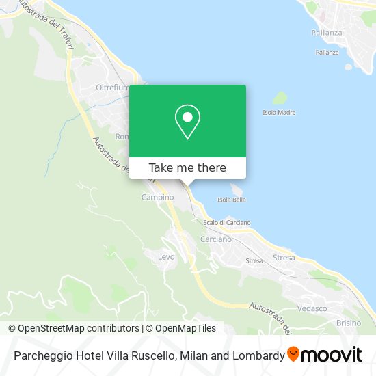 Parcheggio Hotel Villa Ruscello map