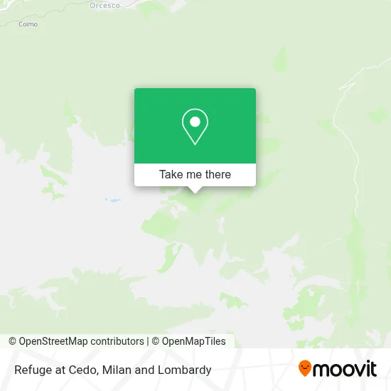 Refuge at Cedo map