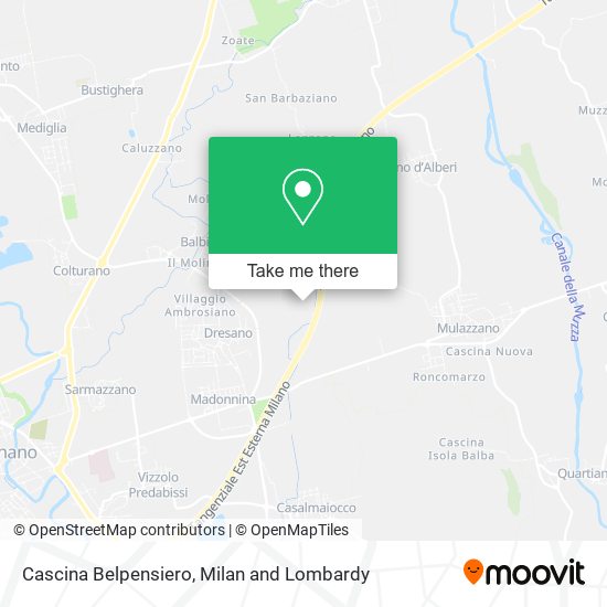 Cascina Belpensiero map