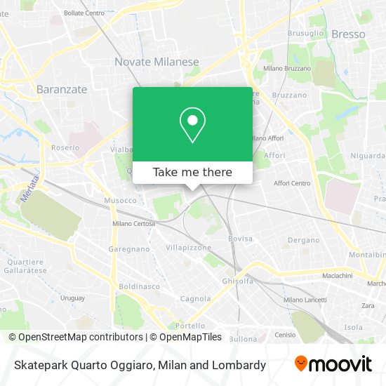 Skatepark Quarto Oggiaro map