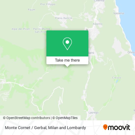 Monte Cornet / Gerbal map
