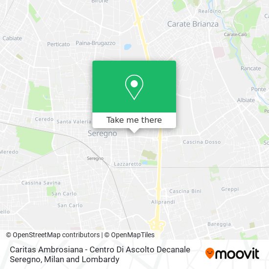 Caritas Ambrosiana - Centro Di Ascolto Decanale Seregno map