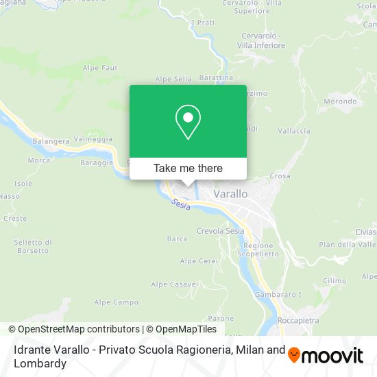 Idrante Varallo - Privato Scuola Ragioneria map