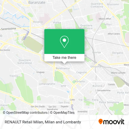RENAULT Retail Milan map