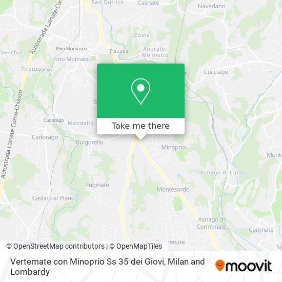 Vertemate con Minoprio Ss 35 dei Giovi map