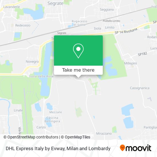 DHL Express Italy by Evway map