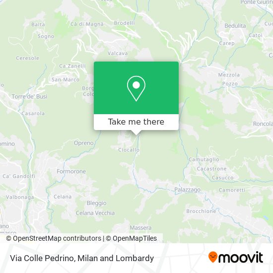 Via Colle Pedrino map