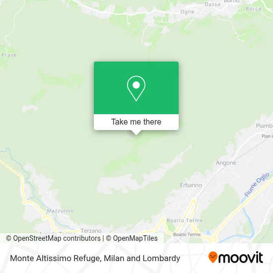 Monte Altissimo Refuge map