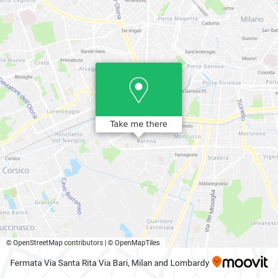 Fermata Via Santa Rita Via Bari map