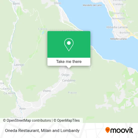 Oneda Restaurant map