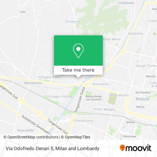 Via Odofredo Denari 5 map