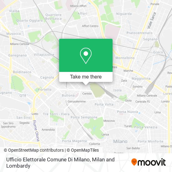Ufficio Elettorale Comune Di Milano map