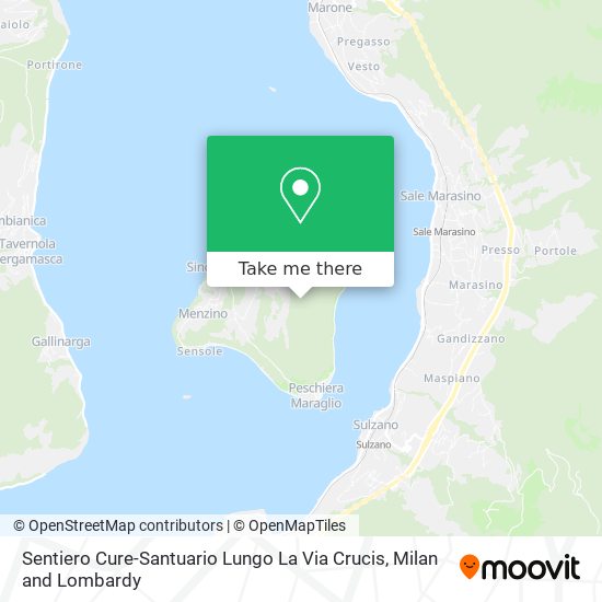 Sentiero Cure-Santuario Lungo La Via Crucis map