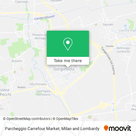 Parcheggio Carrefour Market map