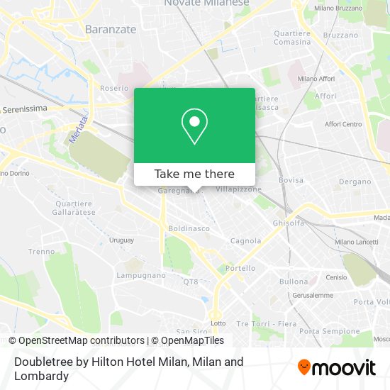 Doubletree by Hilton Hotel Milan map