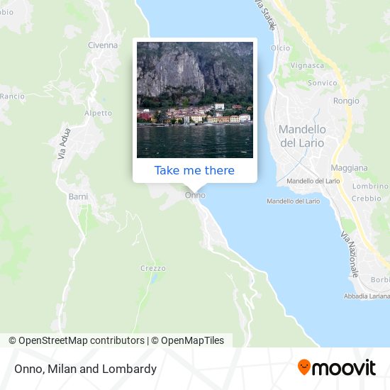 How to get to Onno in Oliveto Lario by Bus, Ferry or Train?