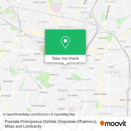 Piazzale Principessa Clotilde (Ospedale Oftalmico) map
