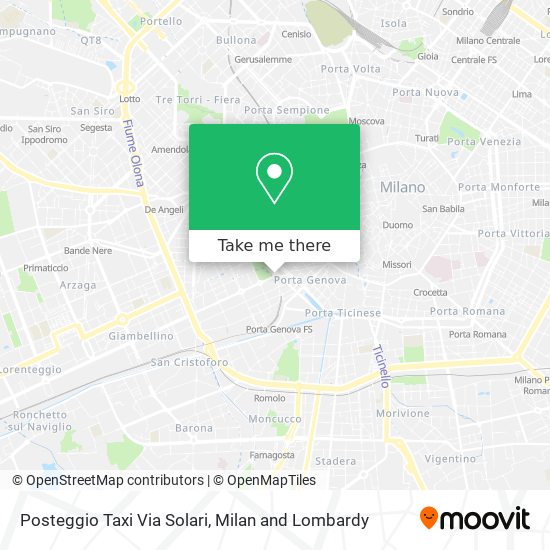 Posteggio Taxi Via Solari map