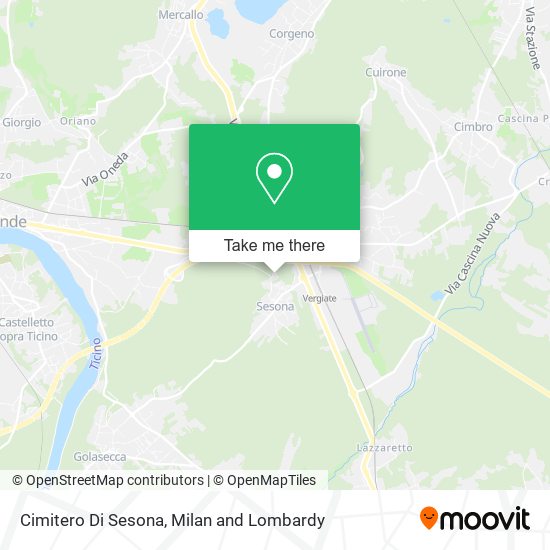 Cimitero Di Sesona map