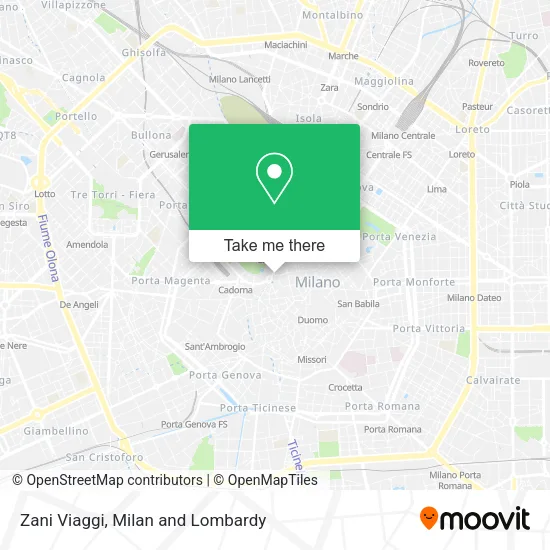 Zani Viaggi map