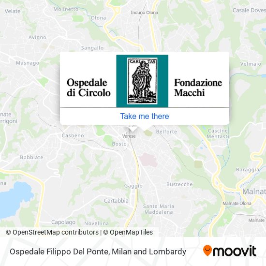 Ospedale Filippo Del Ponte map
