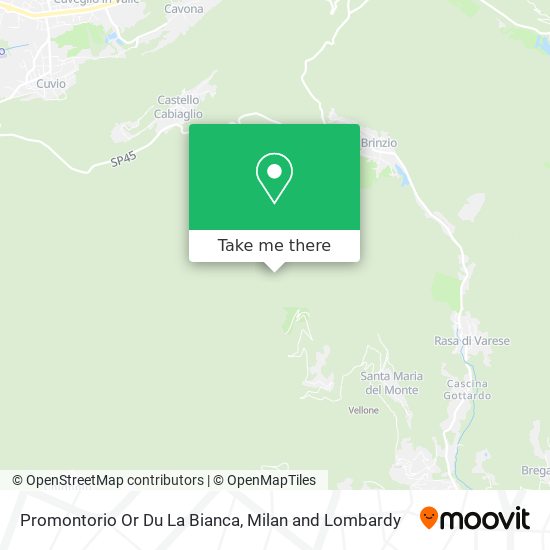 Promontorio Or Du La Bianca map
