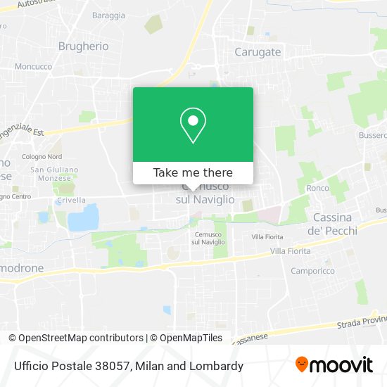 Ufficio Postale 38057 map