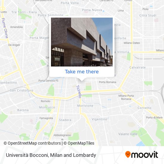 Università Bocconi map