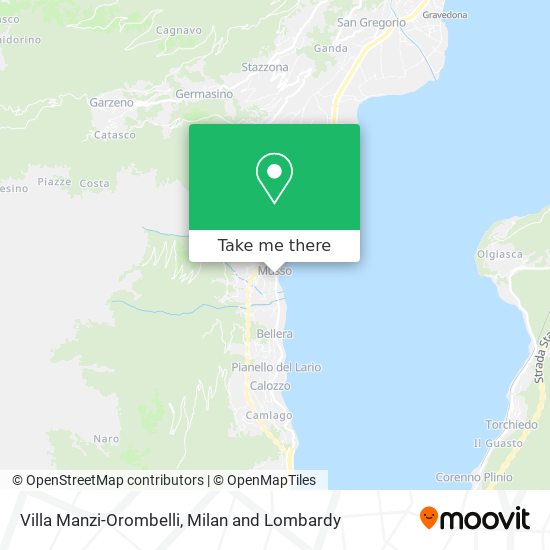 Villa Manzi-Orombelli map