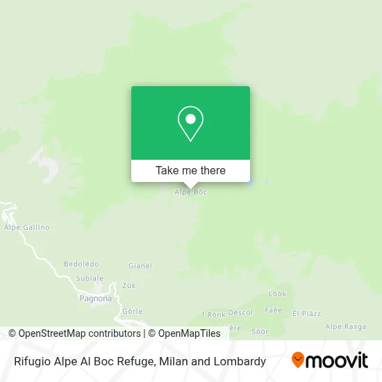 Al Bocc Alpine Refuge map