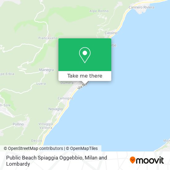 Public Beach Spiaggia Oggebbio map