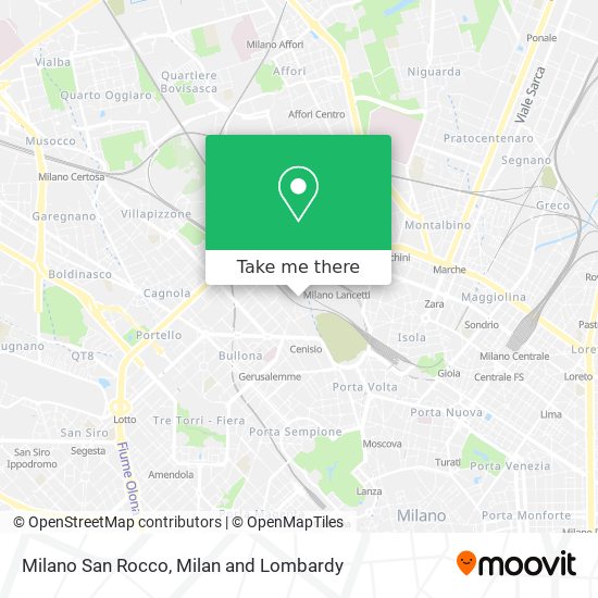 Milano San Rocco map