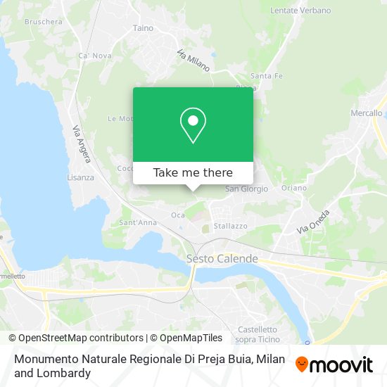 Monumento Naturale Regionale Di Preja Buia map