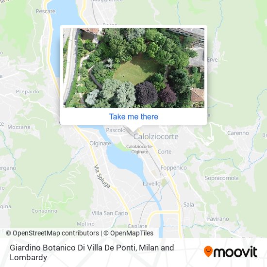 Giardino Botanico Di Villa De Ponti map