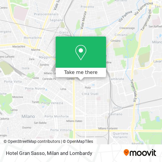 Hotel Gran Sasso map