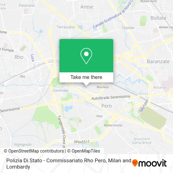 Polizia Di Stato - Commissariato Rho Pero map