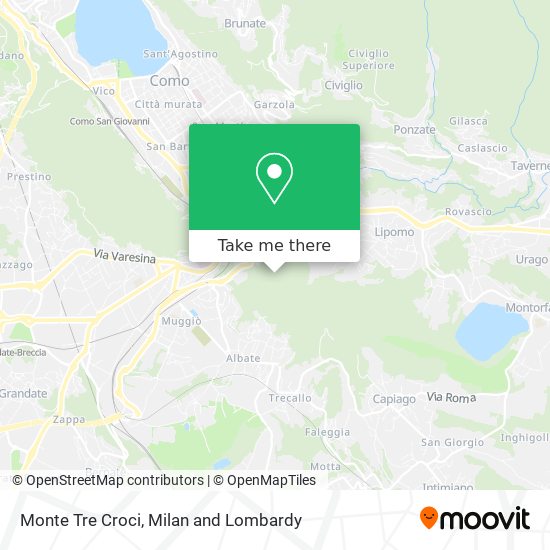 Monte Tre Croci map