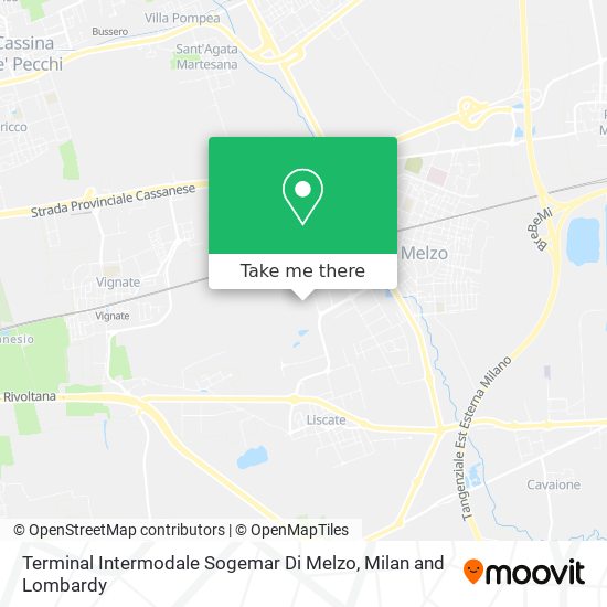 Terminal Intermodale Sogemar Di Melzo map