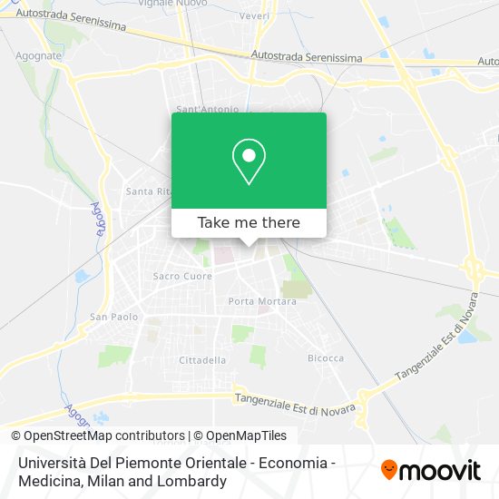 Università Del Piemonte Orientale - Economia - Medicina map