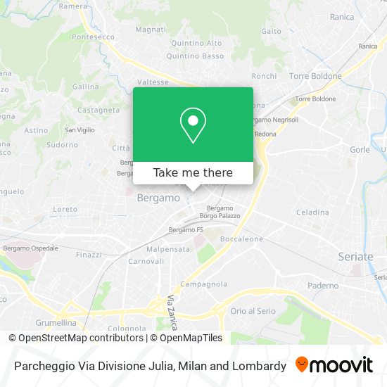 Parcheggio Via Divisione Julia map
